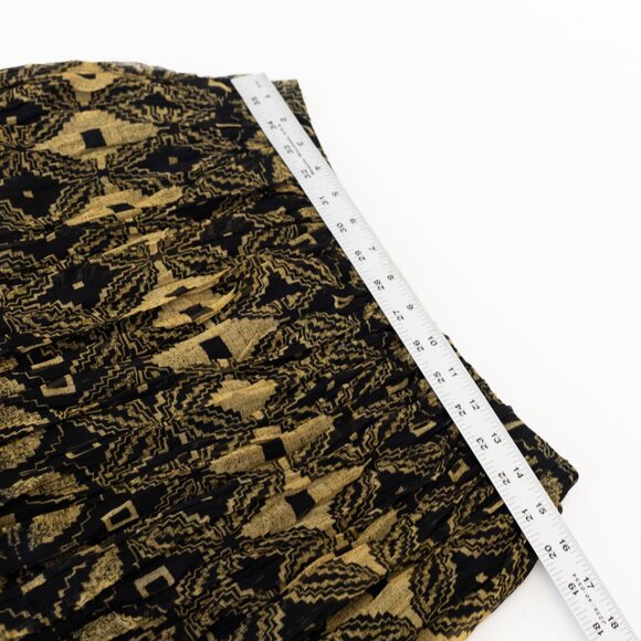 Badgley Mischka American Glamour Maxi Skirt M Crinkle Timeless Retro Holiday - Picture 7 of 8